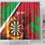 Personalised Wales Darts Shower Curtain Welsh Dragon - Grunge Style