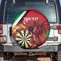 Personalised Wales Darts Spare Tire Cover Welsh Dragon - Grunge Style - Wonder Print Shop
