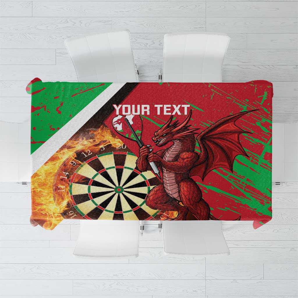 Personalised Wales Darts Tablecloth Welsh Dragon - Grunge Style - Wonder Print Shop