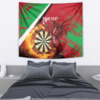 Personalised Wales Darts Tapestry Welsh Dragon - Grunge Style - Wonder Print Shop