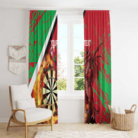 Personalised Wales Darts Window Curtain Welsh Dragon - Grunge Style - Wonder Print Shop
