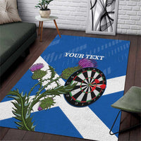 Personalised Scotland Darts Area Rug Scottish Thistle - Flag Style - Wonder Print Shop