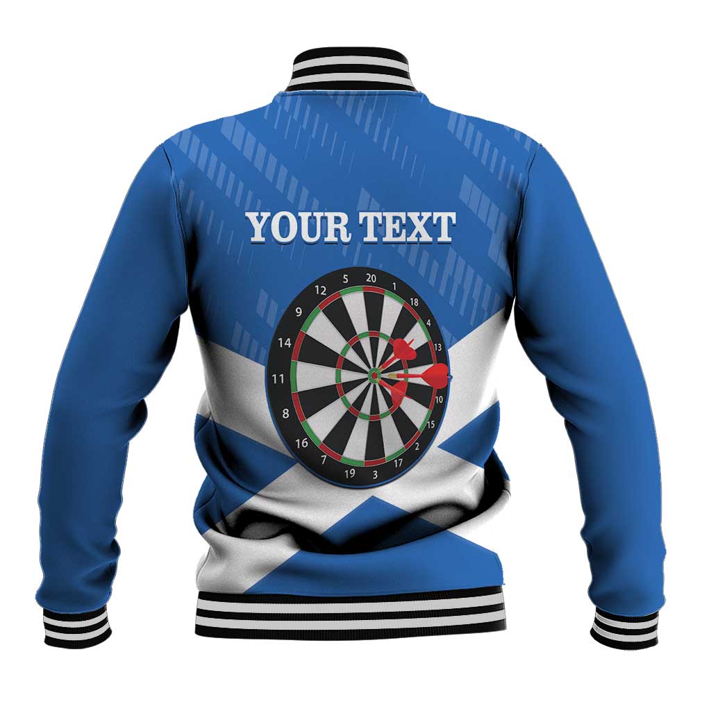 Personalised Scotland Darts Baseball Jacket Scottish Thistle - Flag Style - Wonder Print Shop