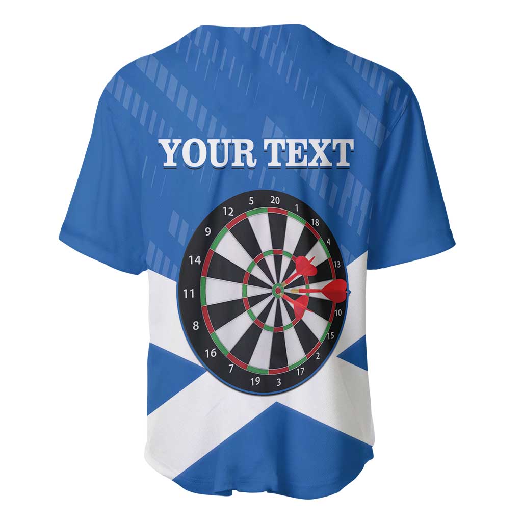 Personalised Scotland Darts Baseball Jersey Scottish Thistle - Flag Style - Wonder Print Shop