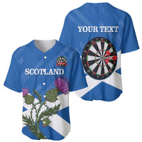 Personalised Scotland Darts Baseball Jersey Scottish Thistle - Flag Style - Wonder Print Shop