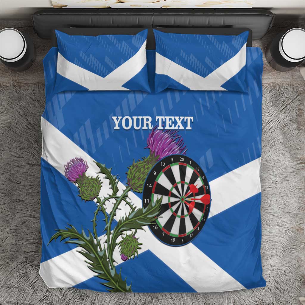 Personalised Scotland Darts Bedding Set Scottish Thistle - Flag Style - Wonder Print Shop