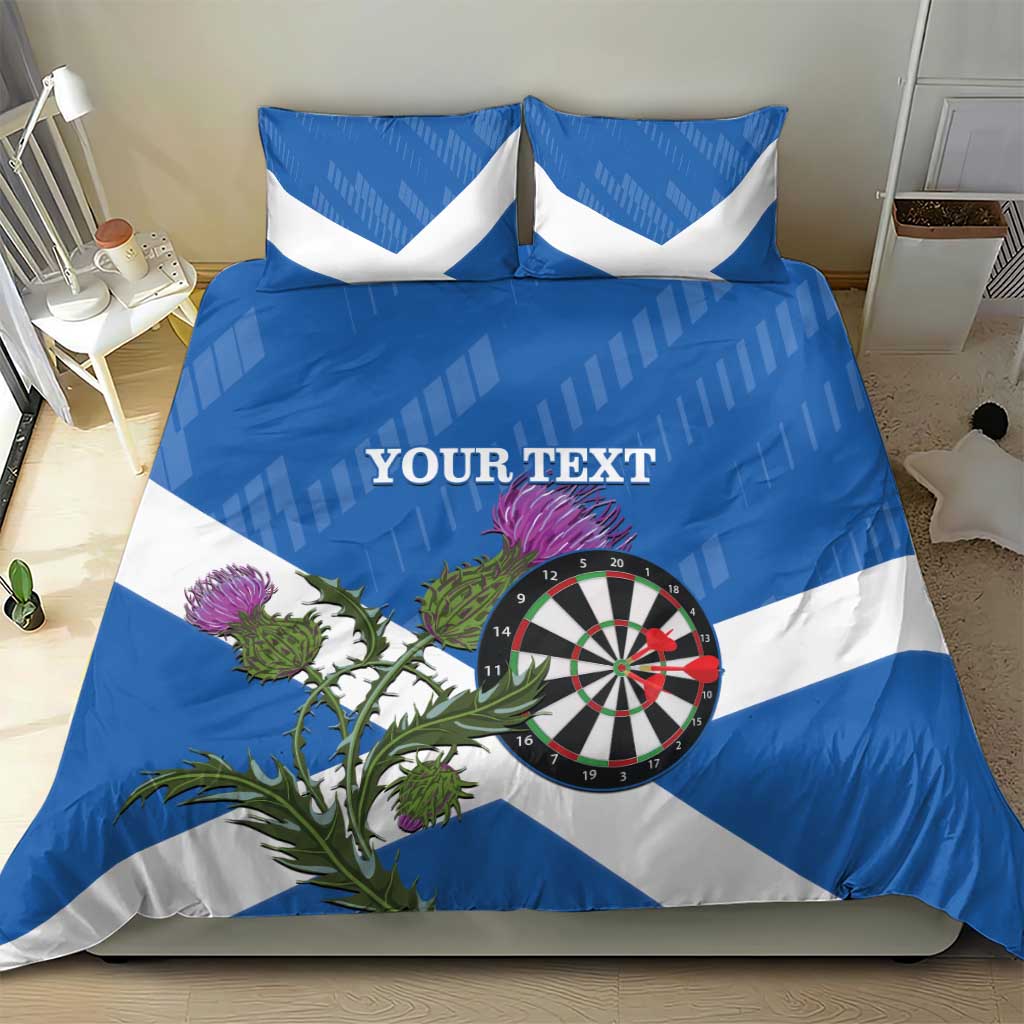 Personalised Scotland Darts Bedding Set Scottish Thistle - Flag Style - Wonder Print Shop