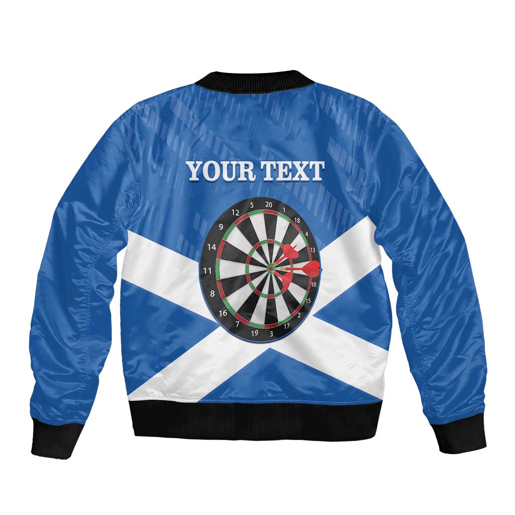 Personalised Scotland Darts Bomber Jacket Scottish Thistle - Flag Style - Wonder Print Shop