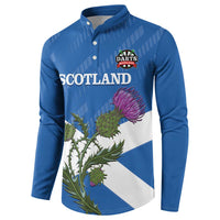 Personalised Scotland Darts Button Sweatshirt Scottish Thistle - Flag Style - Wonder Print Shop
