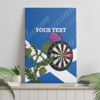 Personalised Scotland Darts Canvas Wall Art Scottish Thistle - Flag Style - Wonder Print Shop