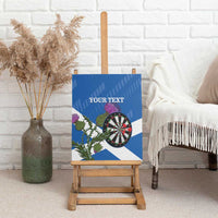 Personalised Scotland Darts Canvas Wall Art Scottish Thistle - Flag Style - Wonder Print Shop