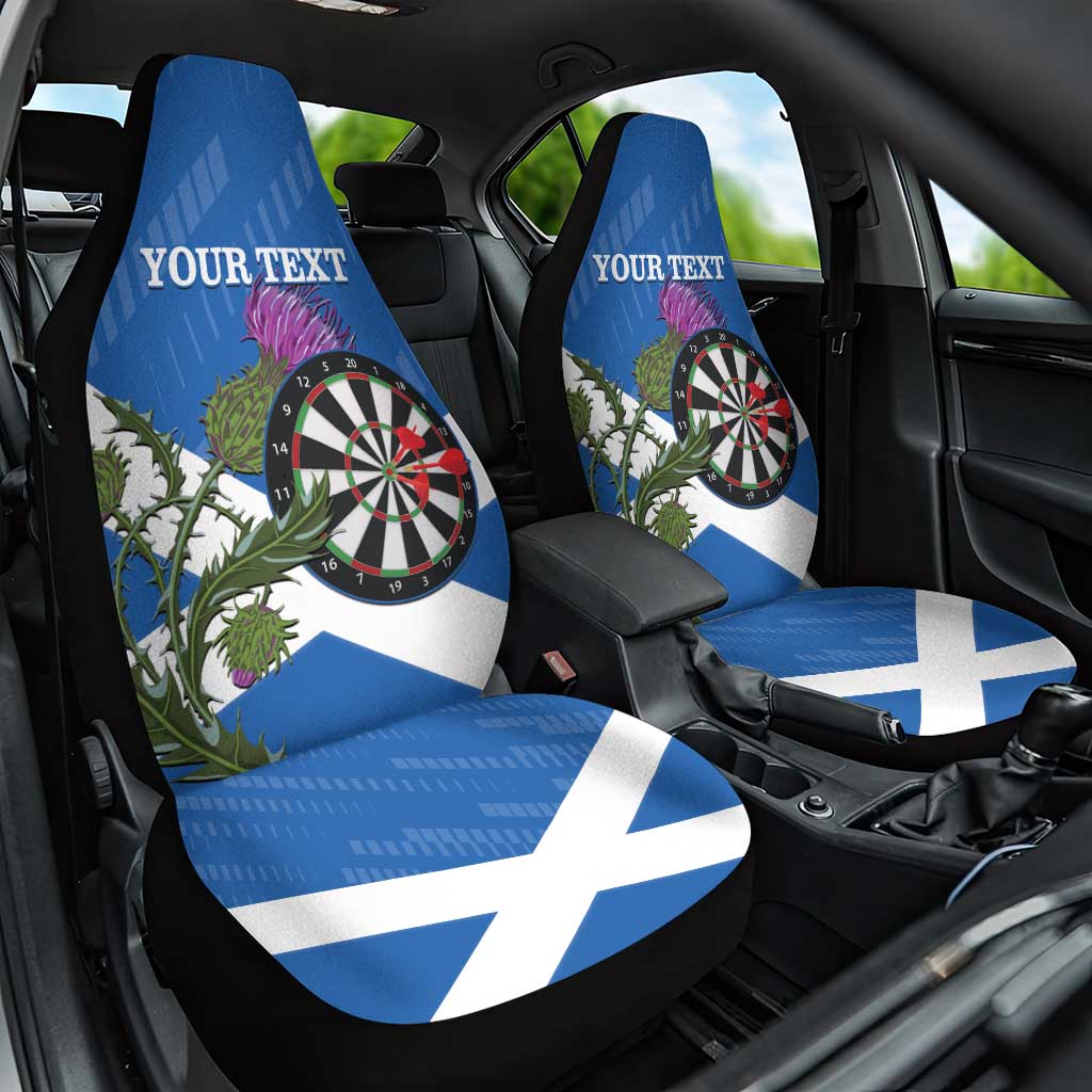 Personalised Scotland Darts Car Seat Cover Scottish Thistle - Flag Style - Wonder Print Shop