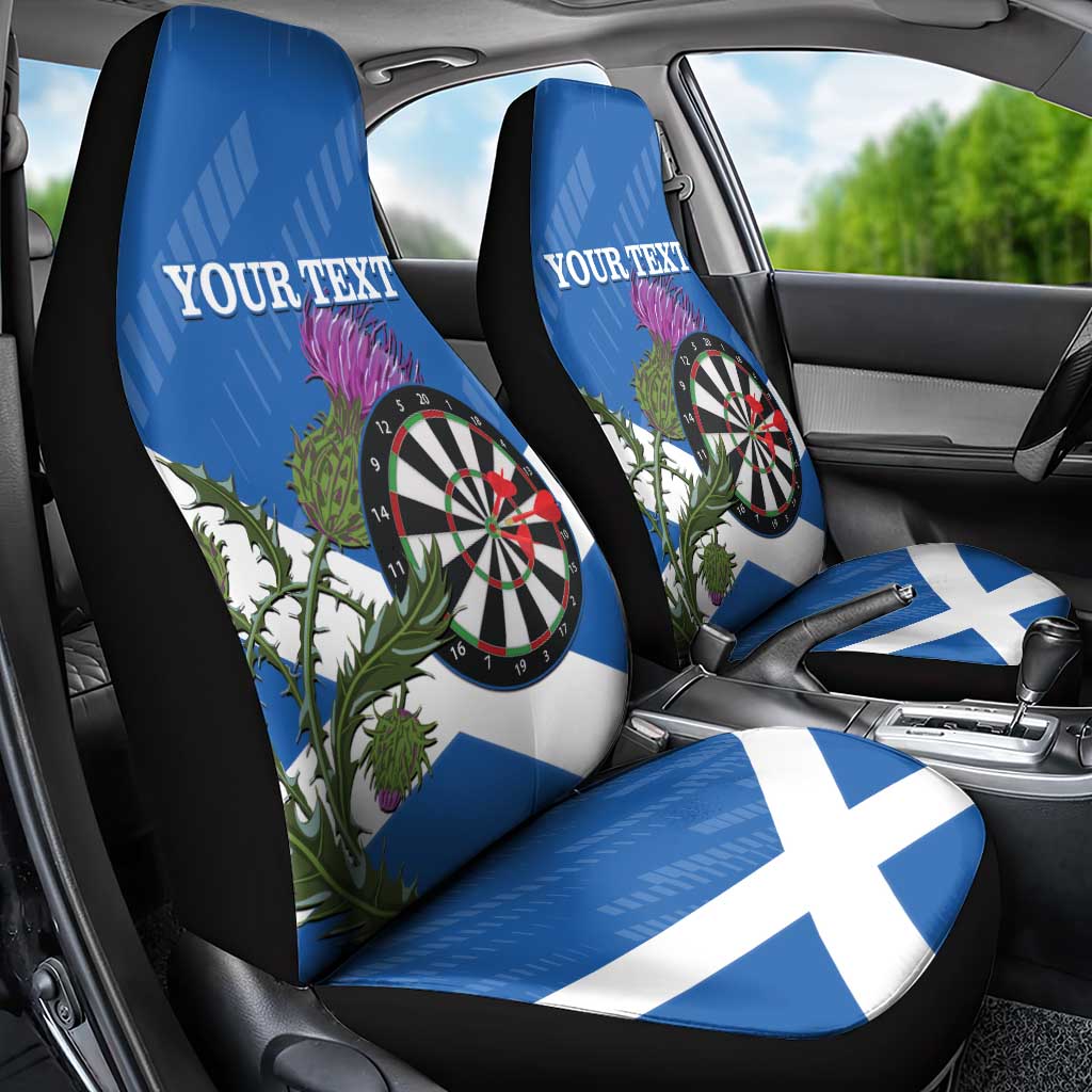 Personalised Scotland Darts Car Seat Cover Scottish Thistle - Flag Style - Wonder Print Shop