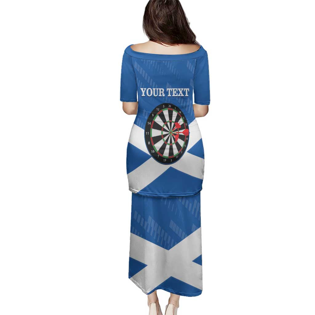 Personalised Scotland Darts Family Matching Puletasi and Hawaiian Shirt Scottish Thistle - Flag Style - Wonder Print Shop