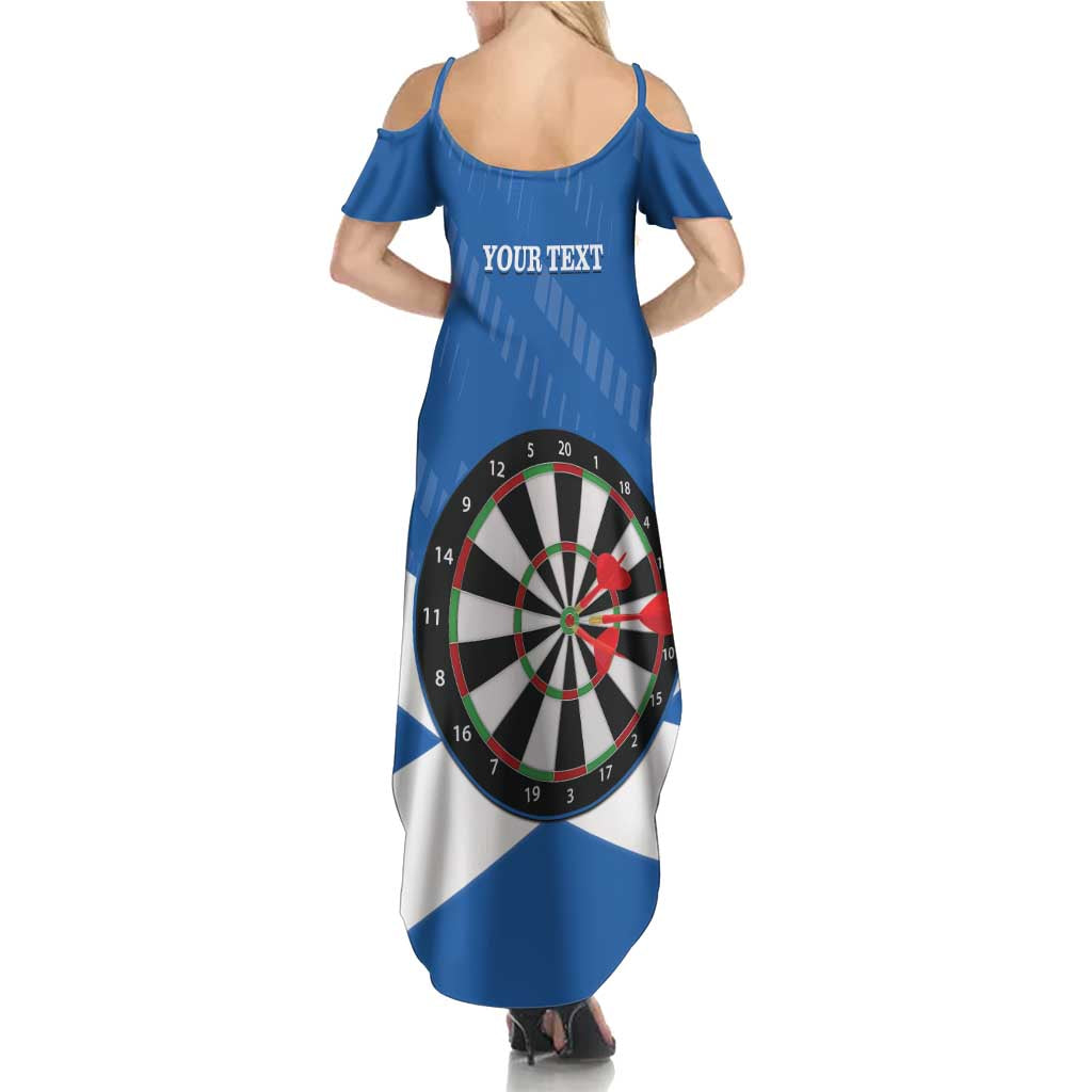 Personalised Scotland Darts Family Matching Summer Maxi Dress and Hawaiian Shirt Scottish Thistle - Flag Style - Wonder Print Shop