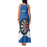 Personalised Scotland Darts Family Matching Tank Maxi Dress and Hawaiian Shirt Scottish Thistle - Flag Style - Wonder Print Shop