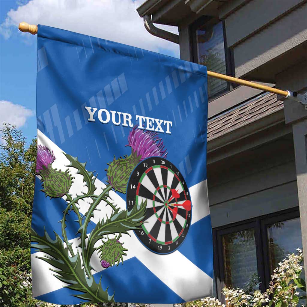 Personalised Scotland Darts Garden Flag Scottish Thistle - Flag Style - Wonder Print Shop