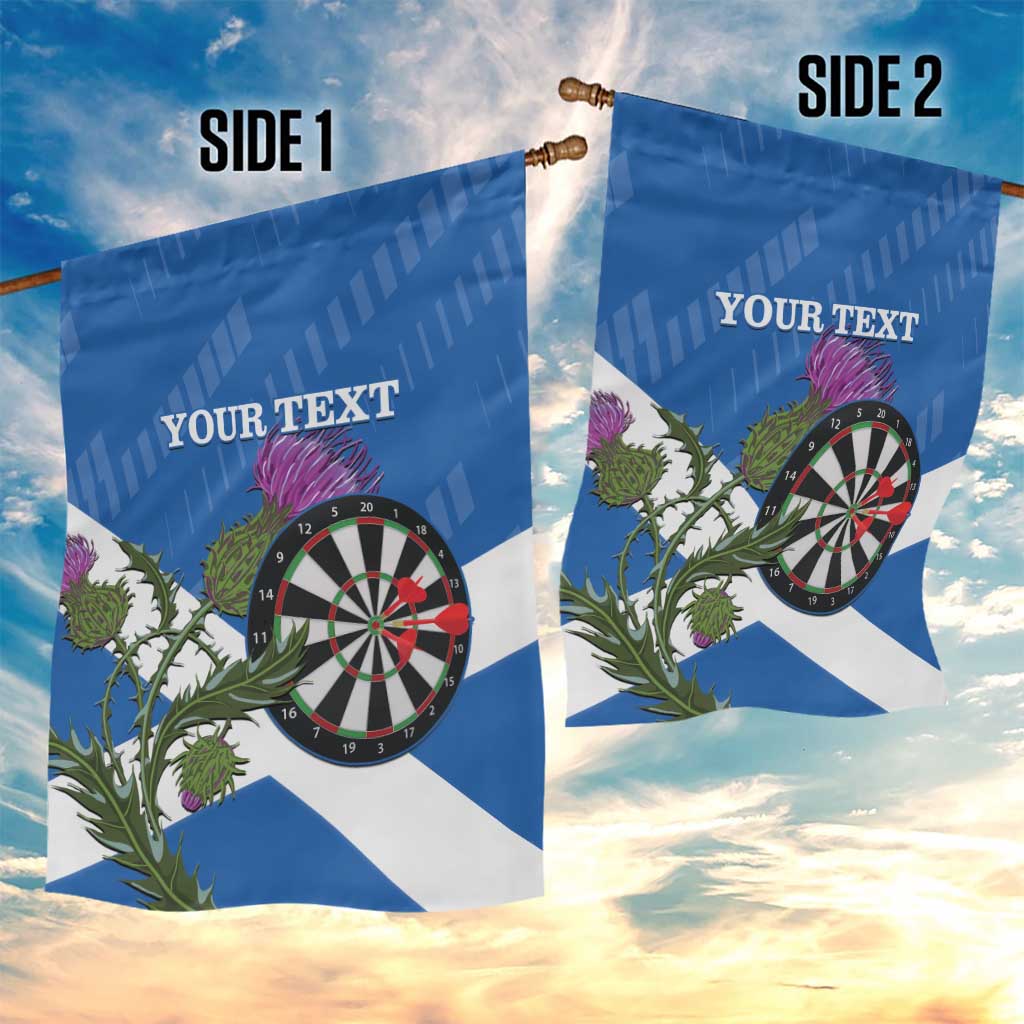 Personalised Scotland Darts Garden Flag Scottish Thistle - Flag Style - Wonder Print Shop