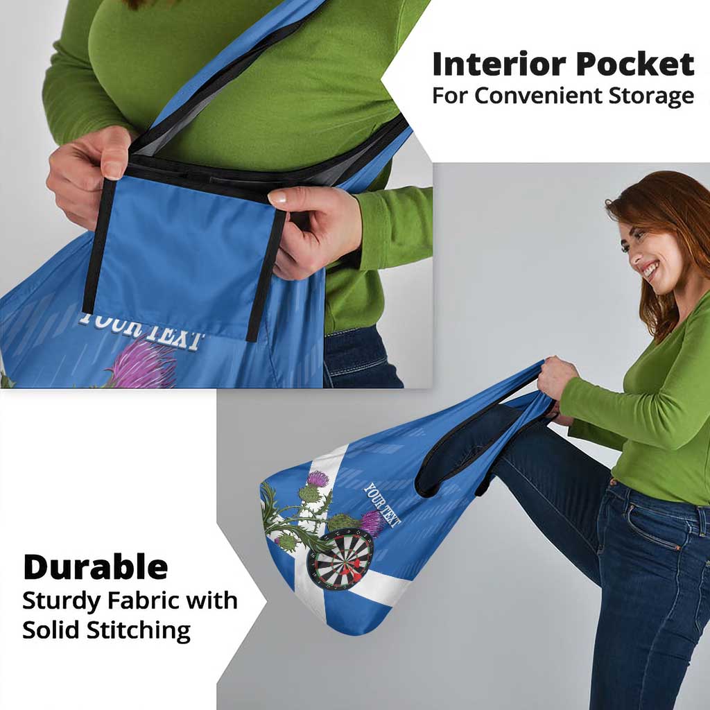 Personalised Scotland Darts Grocery Bag Scottish Thistle - Flag Style