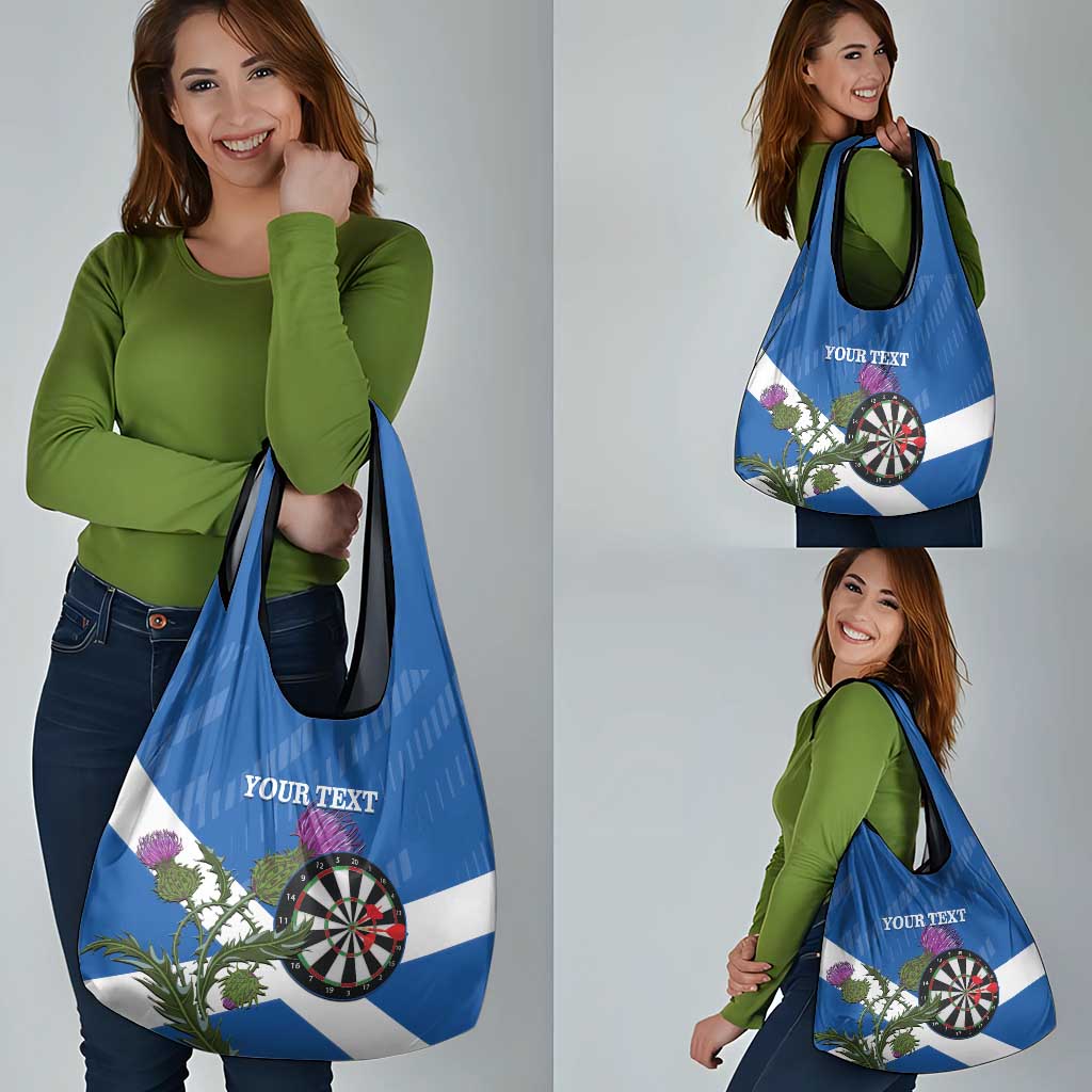 Personalised Scotland Darts Grocery Bag Scottish Thistle - Flag Style