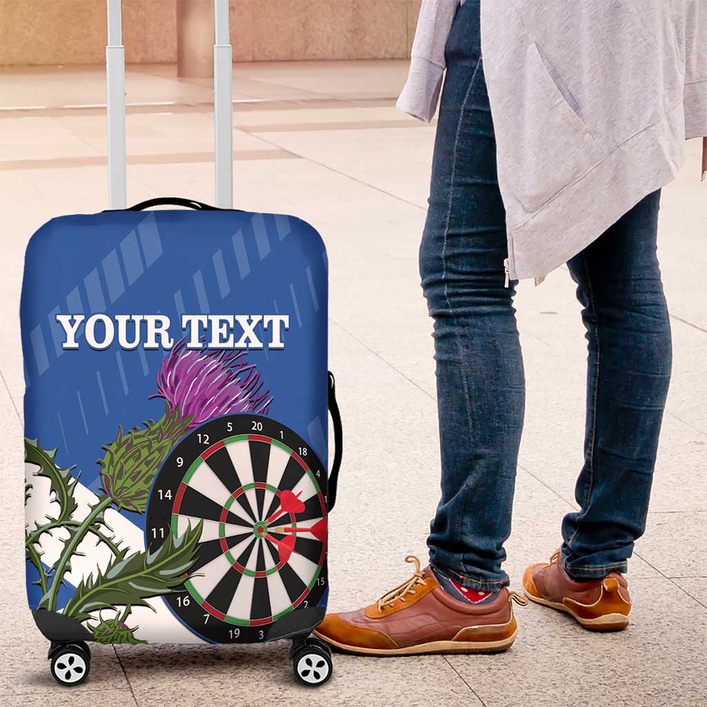 Personalised Scotland Darts Luggage Cover Scottish Thistle - Flag Style - Wonder Print Shop