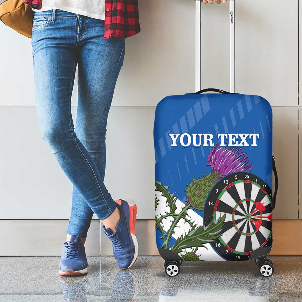 Personalised Scotland Darts Luggage Cover Scottish Thistle - Flag Style - Wonder Print Shop