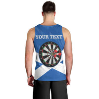 Personalised Scotland Darts Men Tank Top Scottish Thistle - Flag Style - Wonder Print Shop