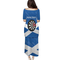 Personalised Scotland Darts Puletasi Scottish Thistle - Flag Style - Wonder Print Shop