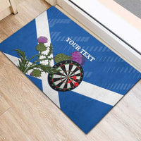 Personalised Scotland Darts Rubber Doormat Scottish Thistle - Flag Style - Wonder Print Shop