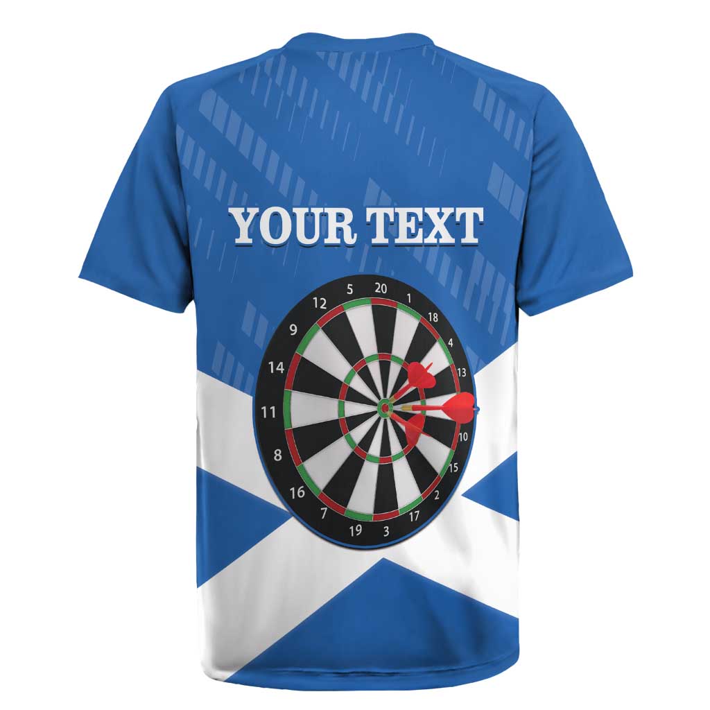 Personalised Scotland Darts Rugby Jersey Scottish Thistle - Flag Style - Wonder Print Shop