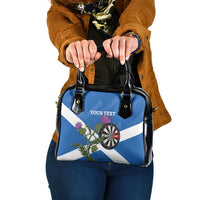 Personalised Scotland Darts Shoulder Handbag Scottish Thistle - Flag Style