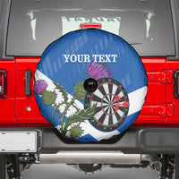 Personalised Scotland Darts Spare Tire Cover Scottish Thistle - Flag Style - Wonder Print Shop