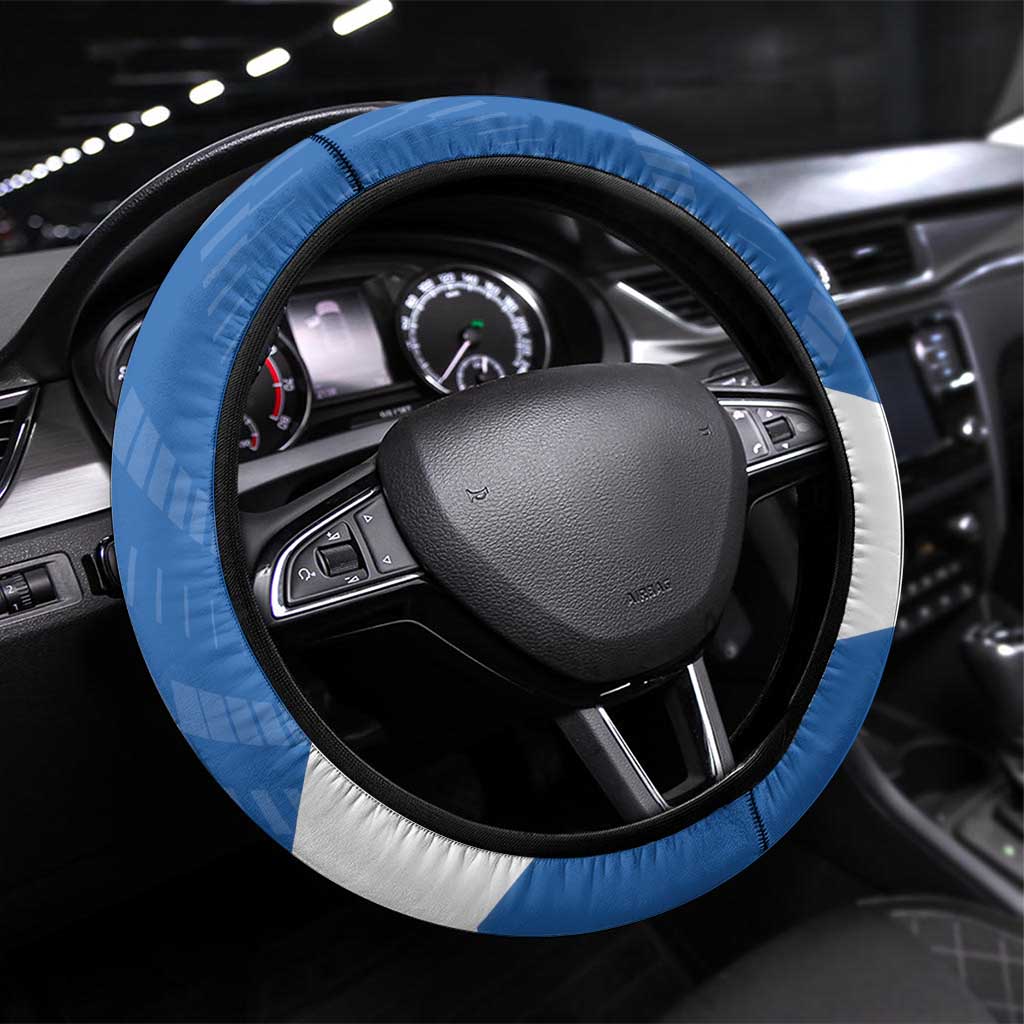 Scotland Darts Steering Wheel Cover Scottish Thistle - Flag Style - Wonder Print Shop