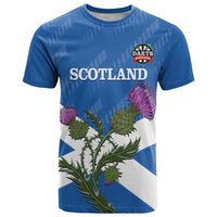Personalised Scotland Darts T Shirt Scottish Thistle - Flag Style - Wonder Print Shop