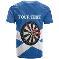 Personalised Scotland Darts T Shirt Scottish Thistle - Flag Style - Wonder Print Shop