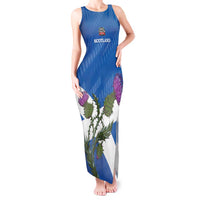 Personalised Scotland Darts Tank Maxi Dress Scottish Thistle - Flag Style - Wonder Print Shop