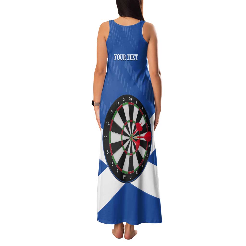 Personalised Scotland Darts Tank Maxi Dress Scottish Thistle - Flag Style - Wonder Print Shop