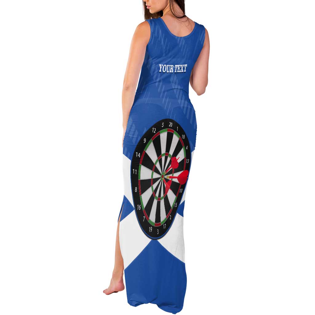 Personalised Scotland Darts Tank Maxi Dress Scottish Thistle - Flag Style - Wonder Print Shop