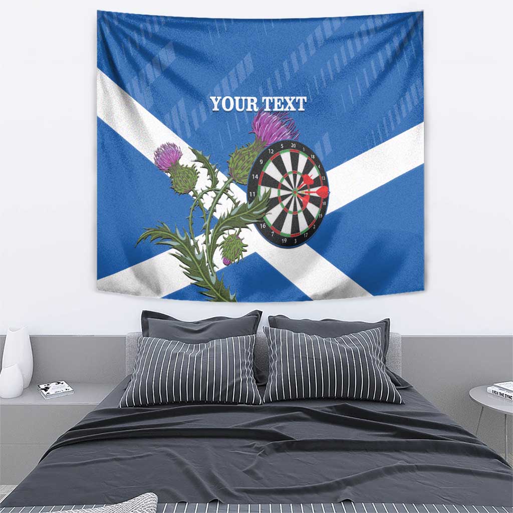 Personalised Scotland Darts Tapestry Scottish Thistle - Flag Style - Wonder Print Shop