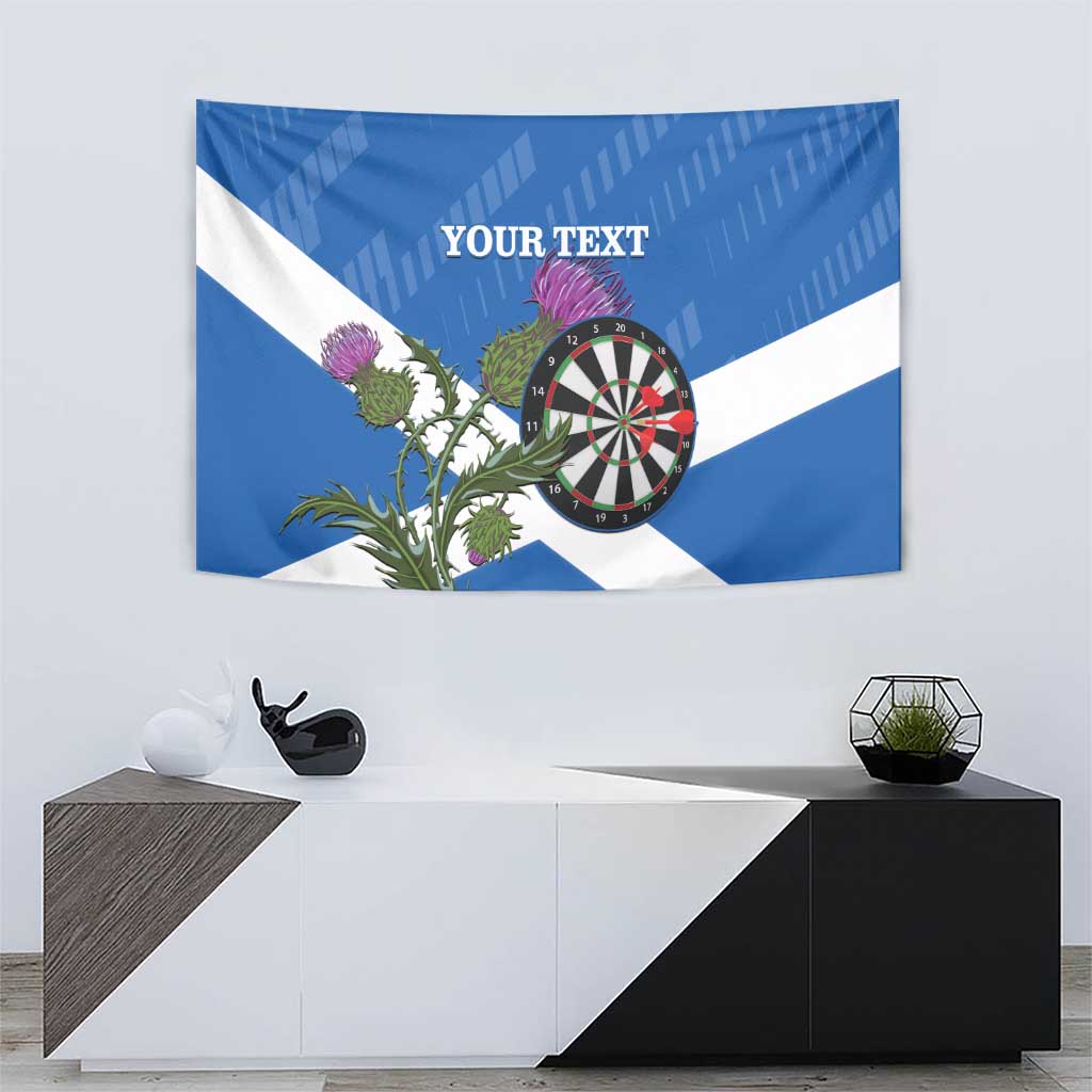 Personalised Scotland Darts Tapestry Scottish Thistle - Flag Style - Wonder Print Shop