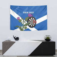Personalised Scotland Darts Tapestry Scottish Thistle - Flag Style - Wonder Print Shop