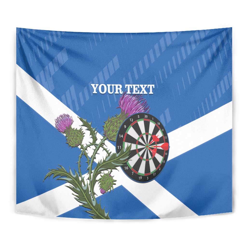 Personalised Scotland Darts Tapestry Scottish Thistle - Flag Style - Wonder Print Shop