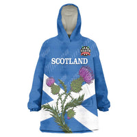 Personalised Scotland Darts Wearable Blanket Hoodie Scottish Thistle - Flag Style - Wonder Print Shop