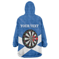 Personalised Scotland Darts Wearable Blanket Hoodie Scottish Thistle - Flag Style - Wonder Print Shop