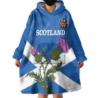 Personalised Scotland Darts Wearable Blanket Hoodie Scottish Thistle - Flag Style - Wonder Print Shop