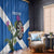 Personalised Scotland Darts Window Curtain Scottish Thistle - Flag Style - Wonder Print Shop