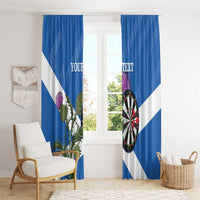 Personalised Scotland Darts Window Curtain Scottish Thistle - Flag Style - Wonder Print Shop