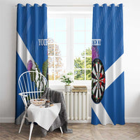 Personalised Scotland Darts Window Curtain Scottish Thistle - Flag Style - Wonder Print Shop