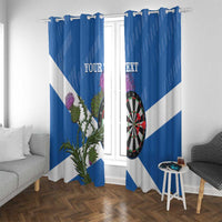 Personalised Scotland Darts Window Curtain Scottish Thistle - Flag Style - Wonder Print Shop