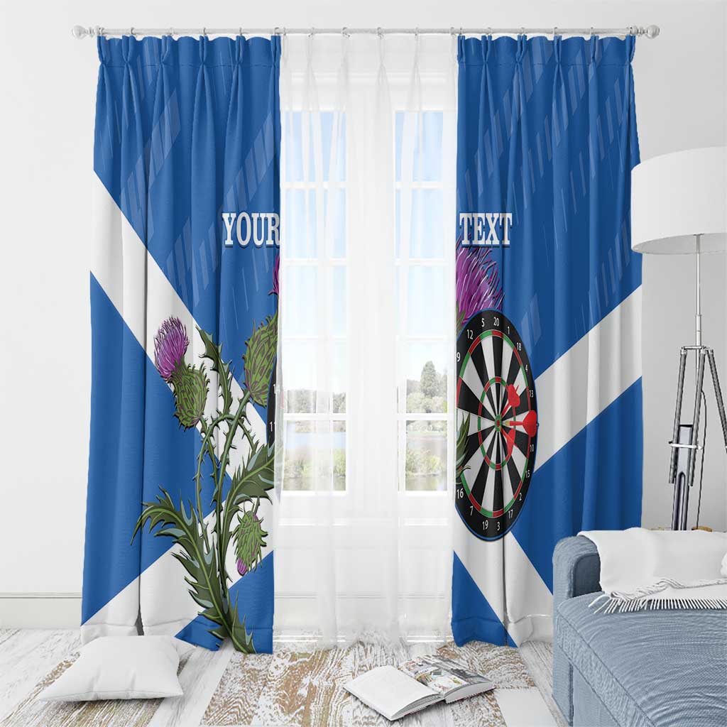 Personalised Scotland Darts Window Curtain Scottish Thistle - Flag Style - Wonder Print Shop